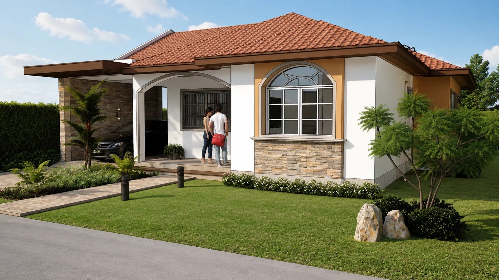 Casa de Campo Moderna com 3 Quartos, Suíte e Varanda - Imagem 1