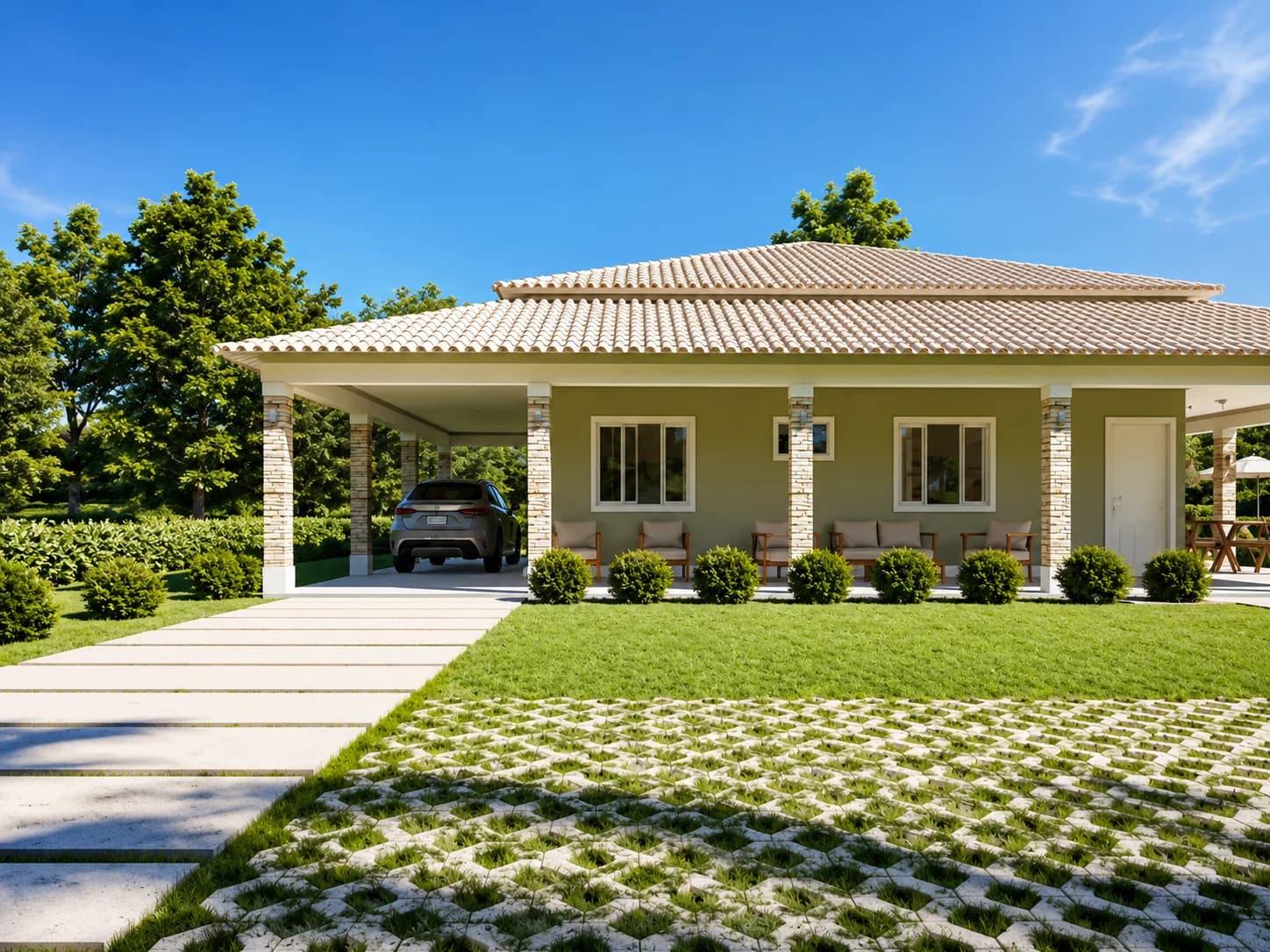 Casa Térrea Moderna com 3 Quartos e Varanda Gourmet - Imagem 1