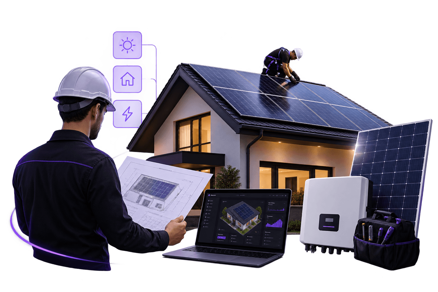 Painéis de energia solar fotovoltaica