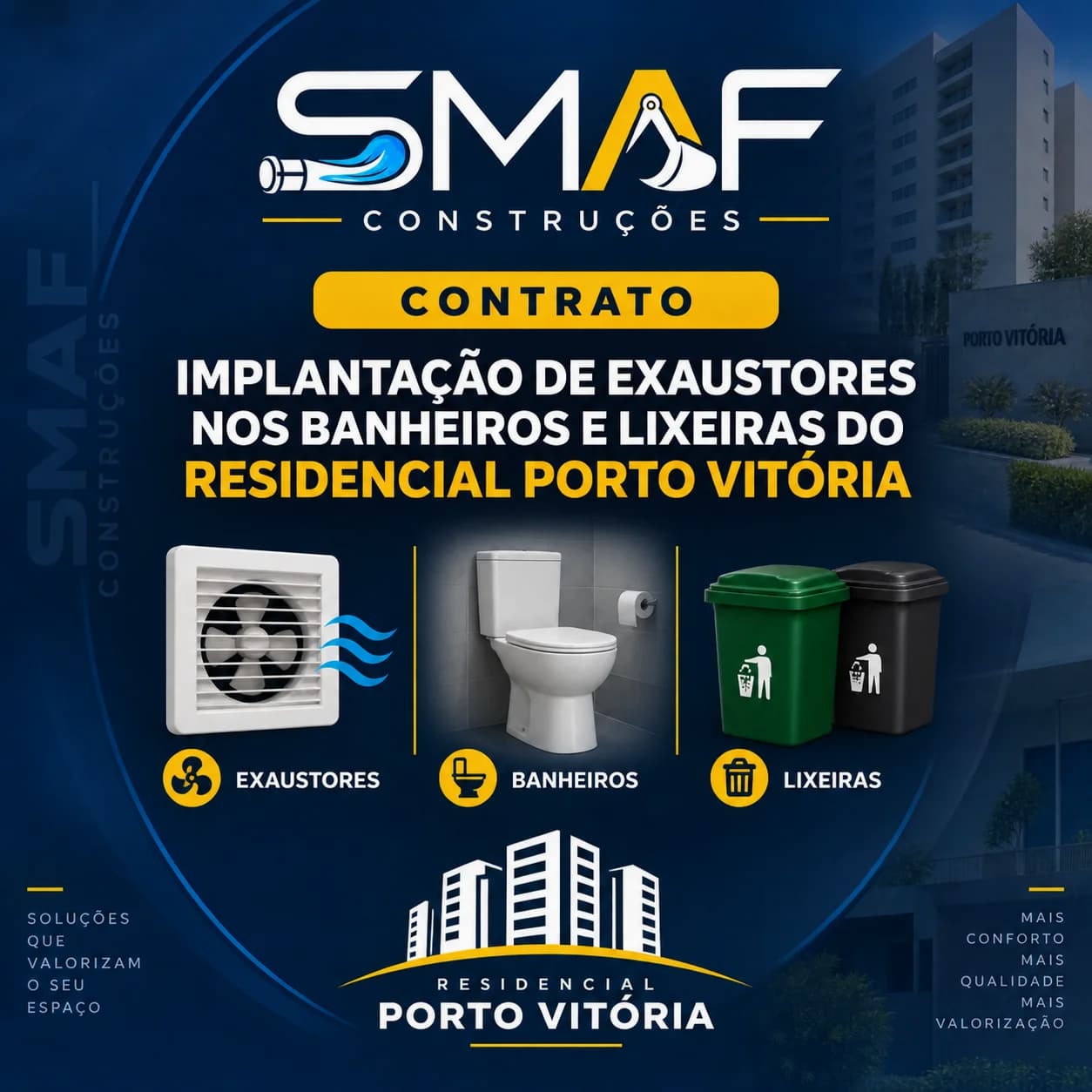 Sistema de Exaustão - Condomínio Porto Vitória