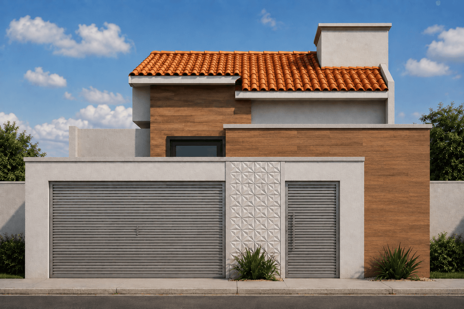 Casa Térrea com telhado aparente - Imagem 1