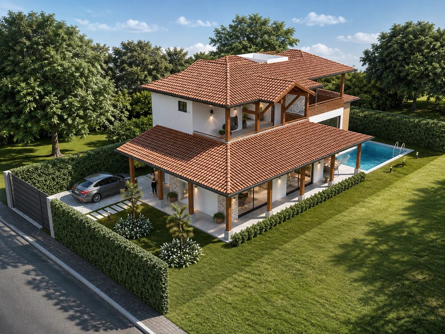 Sobrado de Luxo com 4 Quartos, Suíte Master, Gourmet e Piscina - Imagem 1
