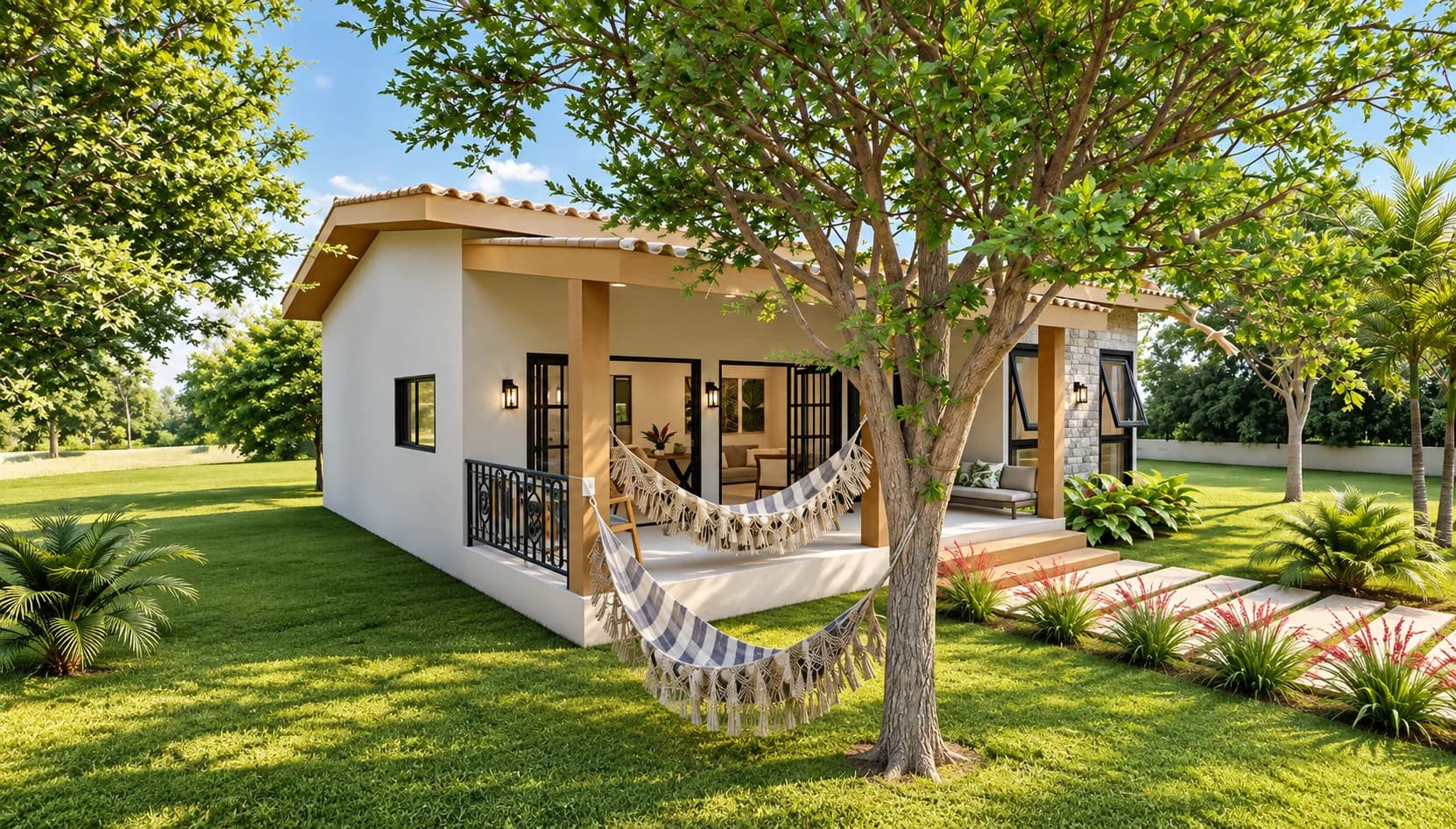 Casa Térrea Moderna com 4 Quartos e Ampla Varanda - Imagem 1